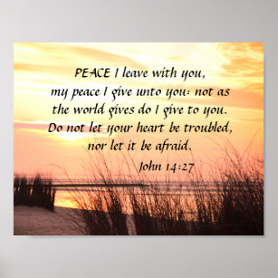 Frieden, den ich mit dir verlassen habe, Bible Ver Poster