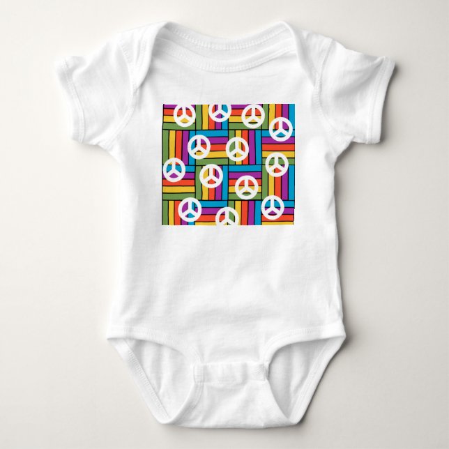 Frieden der 1970er baby strampler (Vorderseite)