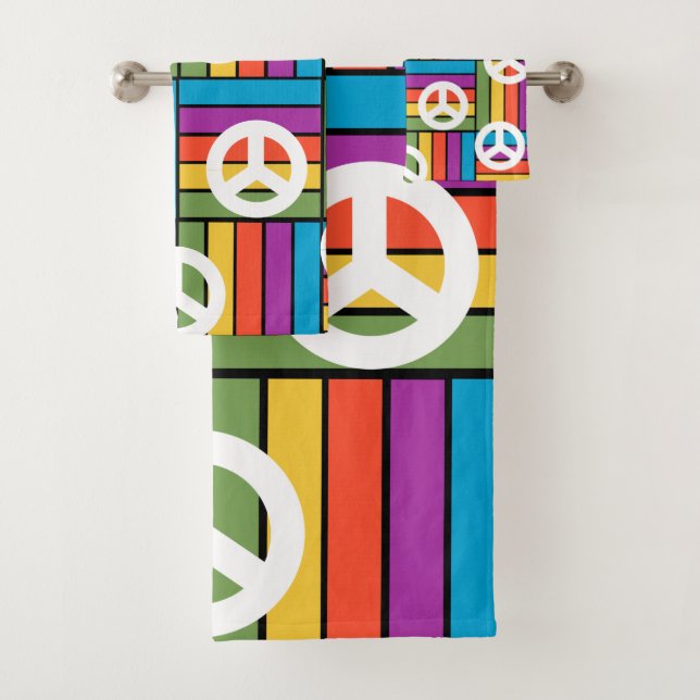 Frieden der 1970er badhandtuch set (Insitu)
