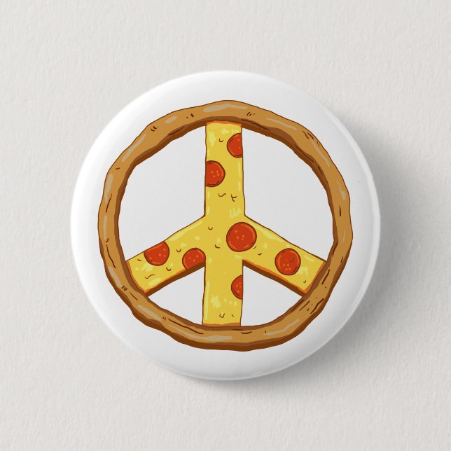 Frieden der Pizza Button (Vorderseite)