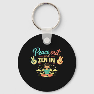 Frieden draußen und Zen in Chill-Vibes Mental Heal Schlüsselanhänger