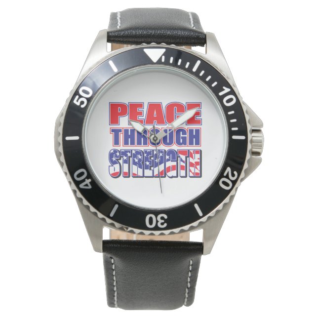 Frieden durch Kraft Armbanduhr (Vorderseite)