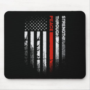 Frieden Durch Stärke Bedruckte Flagge USA  Mousepad