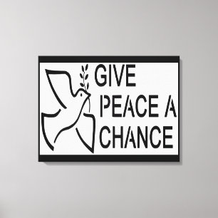 FRIEDEN EINE CHANCE LEINWANDDRUCK