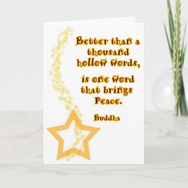 Frieden! Feiertagskarte (Vorderseite)