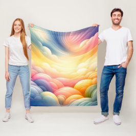 Frieden finden in den Puffy Dreamy Coluds Fleecedecke