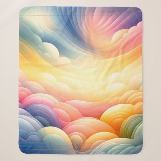Frieden finden in den Puffy Dreamy Coluds Sherpadecke (Vorderseite)