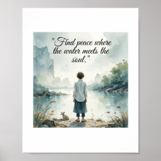"Frieden finden, wo das Wasser das Soul trifft - I Poster
