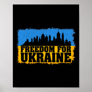 Frieden Freiheit Für Ukraine-Flagge Ich Stehe Mit  Poster