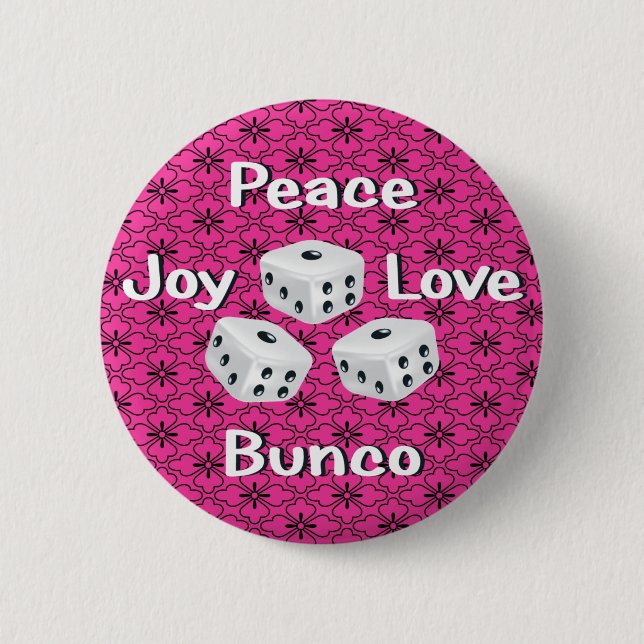Frieden, Freude, Liebe, bunco Button (Vorderseite)