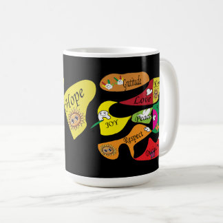 Frieden, Freude und Liebe Kaffeetasse