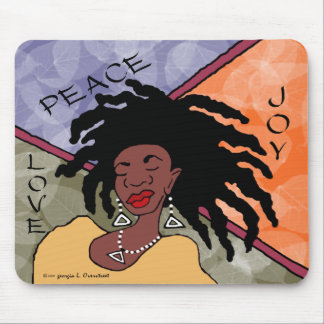 Frieden, Freude und Liebe Mousepad
