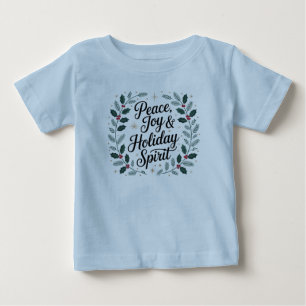 Frieden, Freude und Weihnachtsstimmung Baby T-shirt