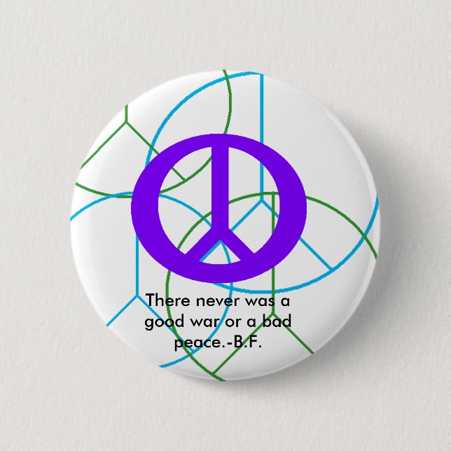 Frieden, Frieden, Frieden, Frieden, Frieden, dort Button (Vorderseite)