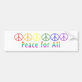Frieden für alle - Regenbogen Autoaufkleber