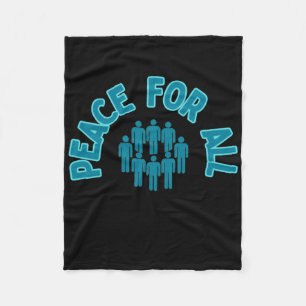 Frieden für alle Sticker Peace Sticker One World Fleecedecke