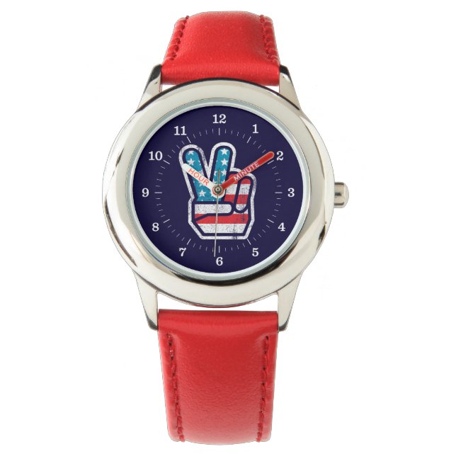 Frieden für Amerika Armbanduhr (Vorderseite)