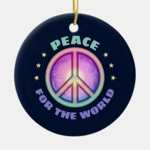 Frieden für die ☮ keramik ornament
