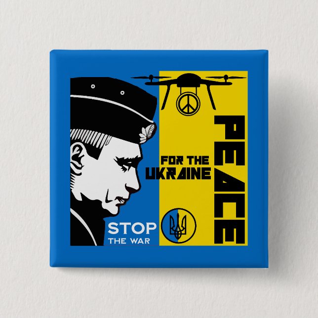 Frieden für die Ukraine Button (Vorderseite)