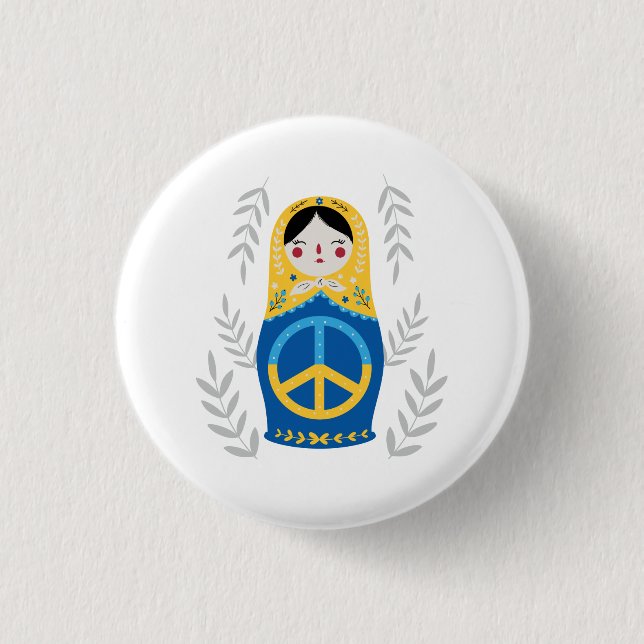 Frieden für die Ukraine Button (Vorderseite)