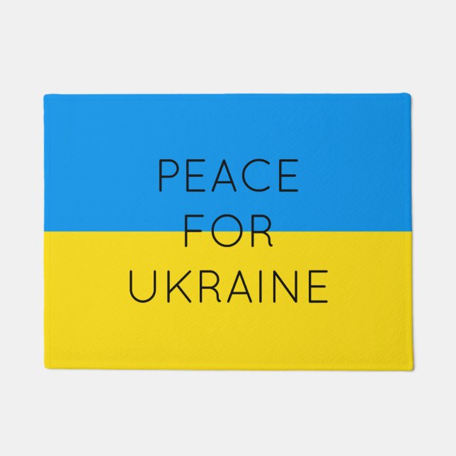 Frieden für die Ukraine Einfache minimale ukrainis Fußmatte (Vorderseite)