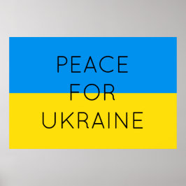Frieden für die Ukraine Einfache minimale ukrainis Poster