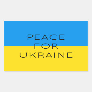 Frieden für die Ukraine Einfache minimale ukrainis Rechteckiger Aufkleber