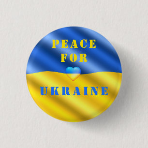 Frieden für die Ukraine - Flag-Button - Unterstü Button