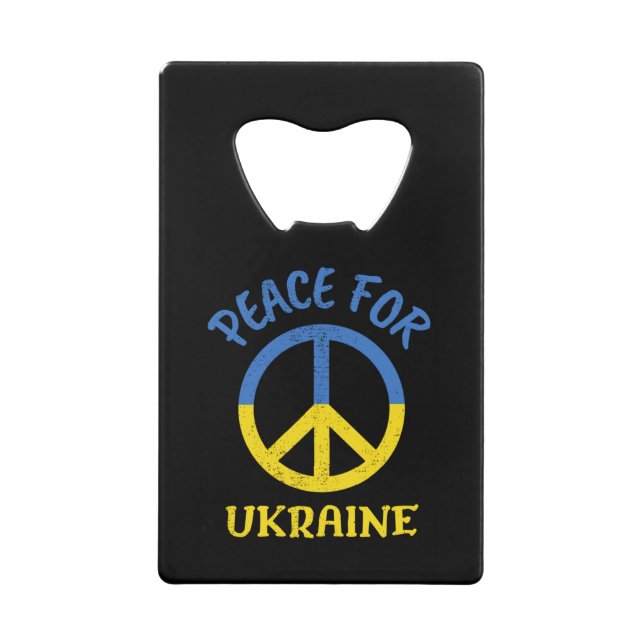 Frieden für die Ukraine Geldbeutel Flaschenöffner (Vorderseite)