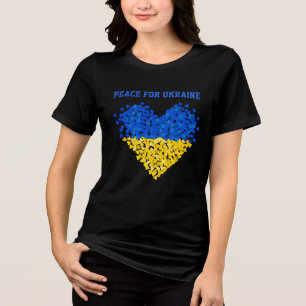 Frieden für die Ukraine. Liebe. Herz. Tri-Blend Shirt