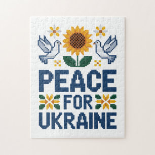 Frieden für die Ukraine Pixel Folkart