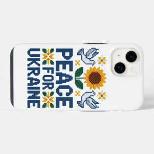 Frieden für die Ukraine Pixel-Volks kunst iPhone 14 Hülle