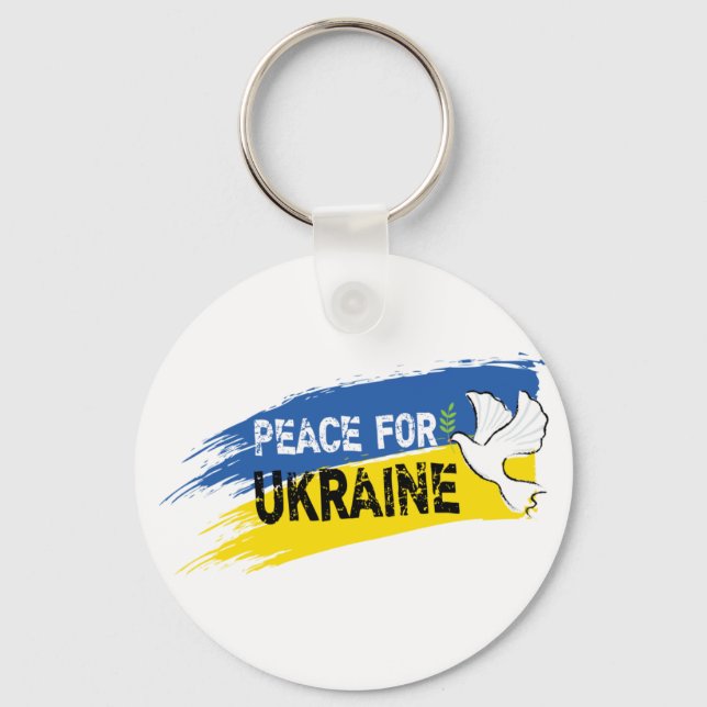 Frieden für die Ukraine Schlüsselanhänger (Vorderseite)