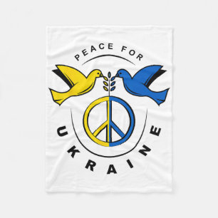 Frieden Für Die Ukraine Taube Ukraine-Flagge Ich S Fleecedecke