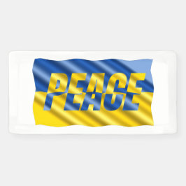 FRIEDEN für die Ukraine über ukrainische Flagge Ke Banner
