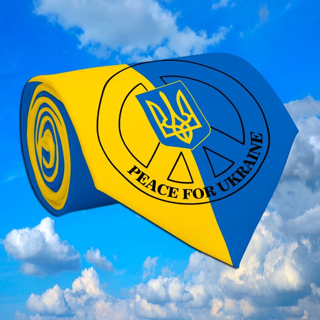 Frieden für die Ukraine, ukrainische Flagge, Emble Krawatte (Von Creator hochgeladen)