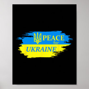Frieden Für Die Ukraine Ukrainische Flagge Ukraine Poster