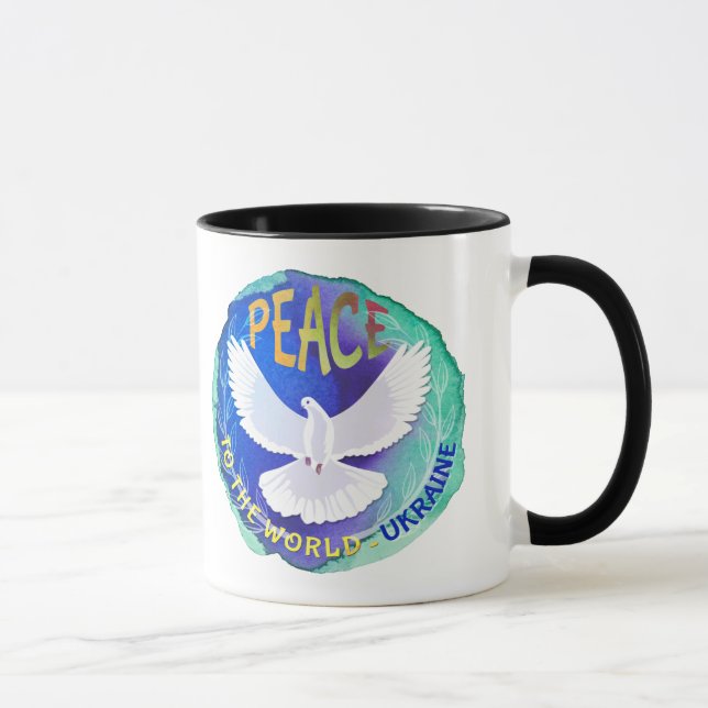 Frieden für die Welt - Ukraine Tasse (Rechts)