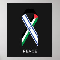 Frieden für Israel und Palästina Flaggen schwarz S