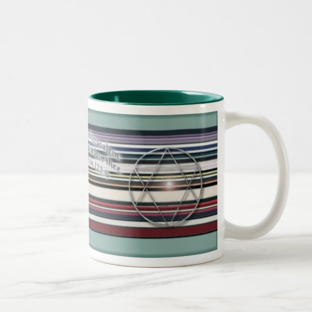 Frieden für Israel Zweifarbige Tasse (Rechts)