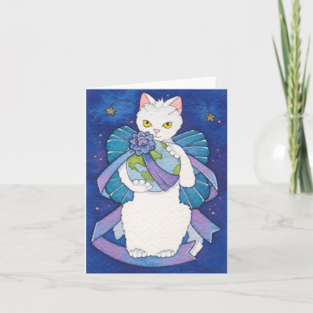 Frieden für Weihnachtennotecard Feiertagskarte (Vorderseite)