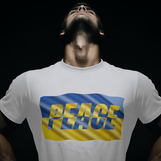 Frieden gegen den Krieg Die Ukraine Inspirierte bl T-Shirt (Von Creator hochgeladen)