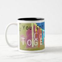 Frieden "gekommene zusammen" Tasse