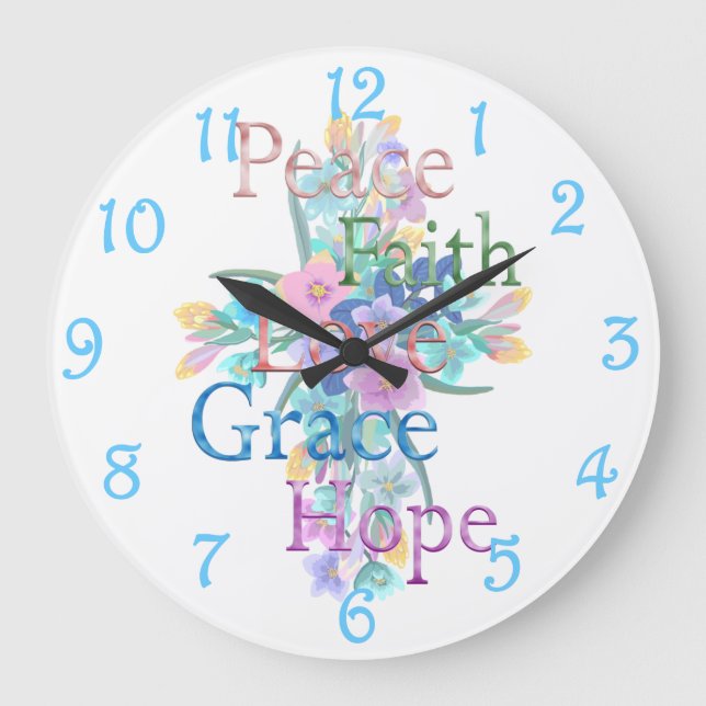 Frieden  große wanduhr (Vorderseite)