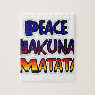 Frieden Hakuna Matata Farbverlauf Kunst