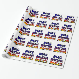 Frieden Hakuna Matata Gradient Kunst Geschenkpapier