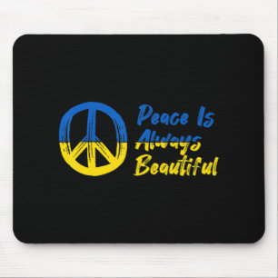 Frieden Ich stehe mit Unterstützung für die Ukrain Mousepad