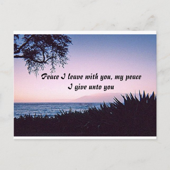 Frieden Ich Verließ Postkarte (Vorderseite)
