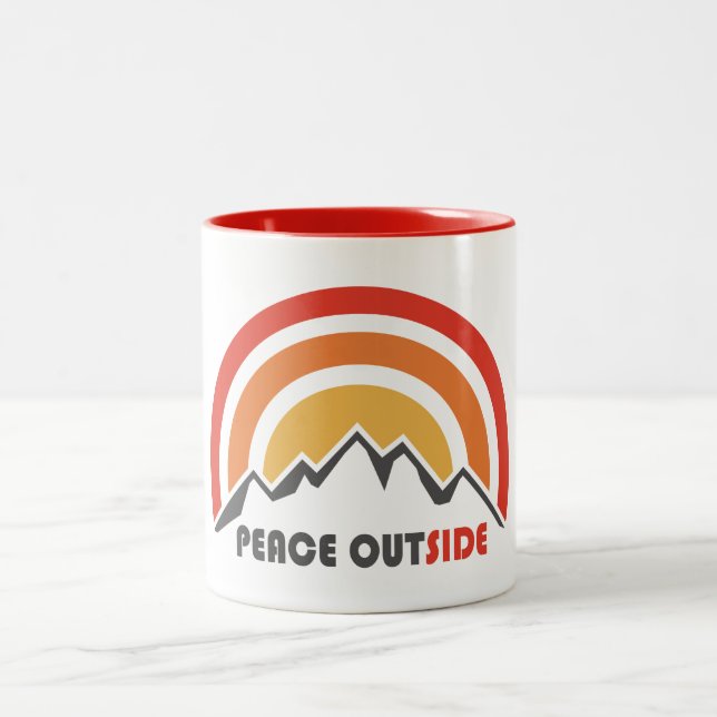 Frieden im Freien Zweifarbige Tasse (Mittel)