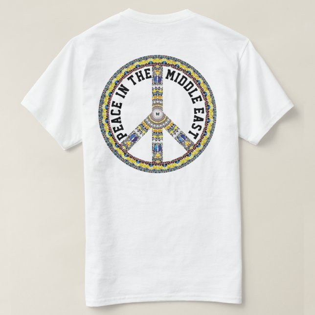 FRIEDEN IM NAHEN OSTEN - GEOMETRISCHE BÜHNE T-Shirt (Design Rückseite)
